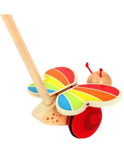 Дървена играчка за бутане Hape - Пеперудка - 4
