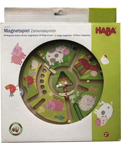 Детска магнитна игра Haba - Числа с животни - 2