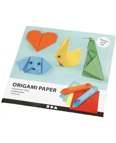 Хартия за оригами Creativ Company -  цветна, 50 листа - 1