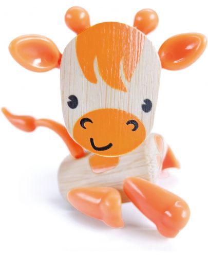 Детска играчка от бамбук Hape - Мини животинка Жираф - 1