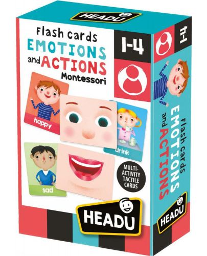 Образователни флаш карти Headu Montessori - Емоции и действия - 1