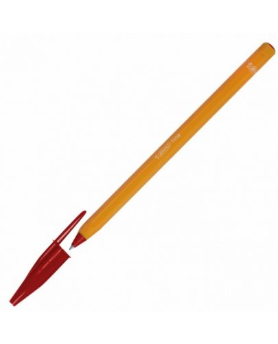 Химикалка BIC Orange Original Fine еднократна, връх 0.8 мм, червена - 1