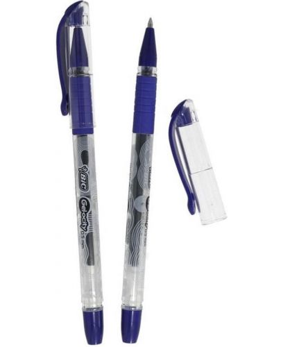 Химикалка с гелово мастило BIC - Gel-ocity Stic, 0.5 mm, синя, 2 броя - 2
