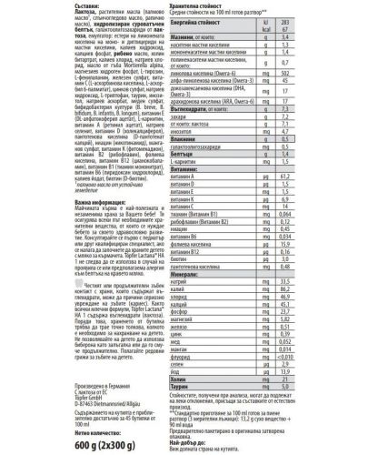 Хидролизирано мляко за кърмачета Тopfer - Laktana НА 1, 0 м+, 600 g - 2