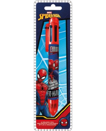 Химикалка с 6 цвята Kids Licensing - Spider-Man - 2