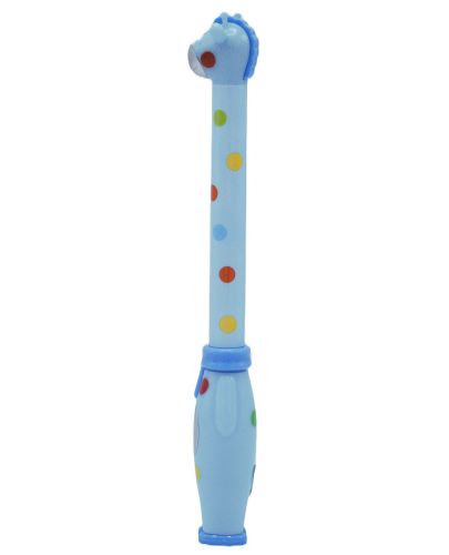 Химикалка с играчка - Тъмносин жираф - 2