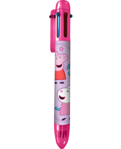 Химикалка с 6 цвята Kids Licensing - Peppa Pig - 1