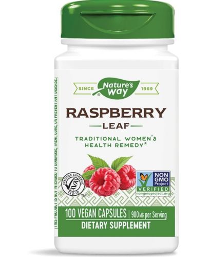 Raspberry Leaf, 450 mg, 100 капсули, Nature's Way - 1