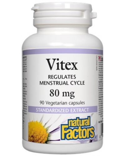 Vitex, 80 mg, 90 капсули, Natural Factors - 1