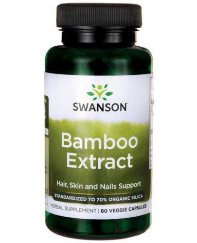 Bamboo Extract, 60 растителни капсули, Swanson - 1