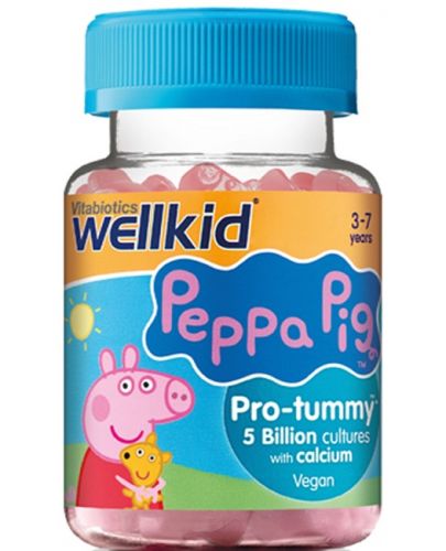 Wellkid Peppa Pig Pro-tummy, 30 желирани таблетки, Vitabiotics - 1