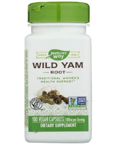 Wild Yam Root, 425 mg, 100 капсули, Nature’s Way - 1