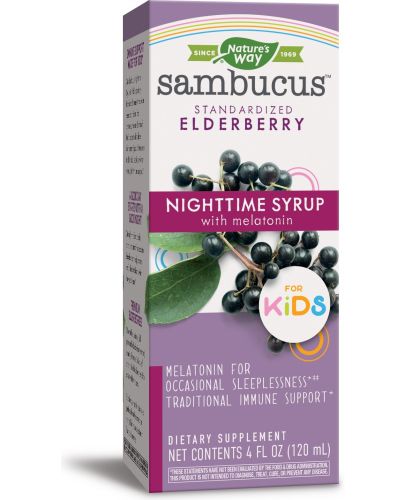 Sambucus NightTime Syrup for Kids, 120 ml, Nature's Way - 1