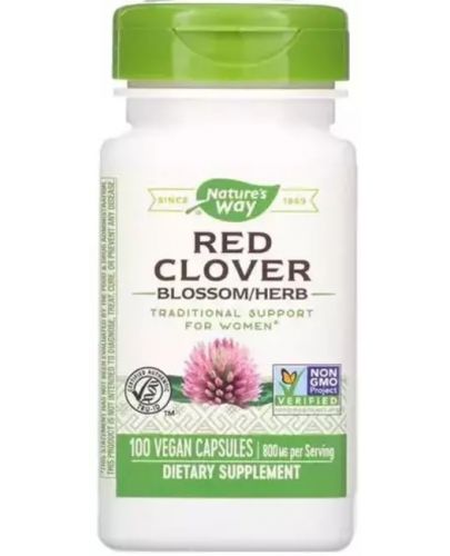 Red Clover, 400 mg, 100 капсули, Nature’s Way - 1