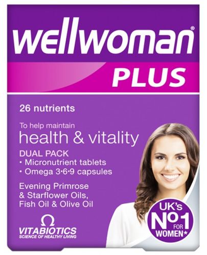 Wellwoman Plus, 28 таблетки + 28 капсули, Vitabiotics - 1
