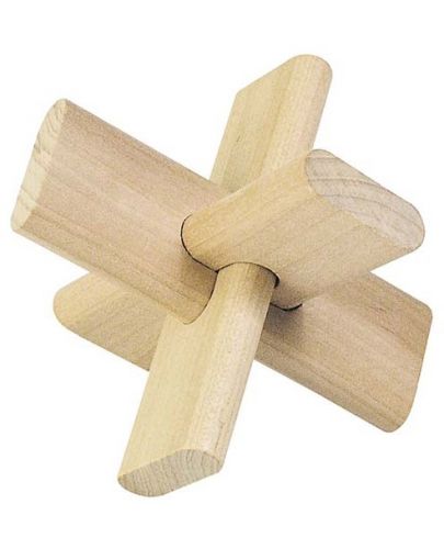 Дървен логически пъзел Goki - Магически кръст - 1