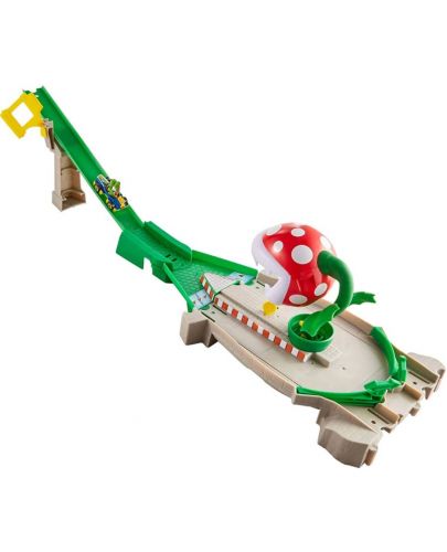 Игрален комплект Mattel Hot Wheels - Супер Марио Piranha Plant Slide Track Set - 2