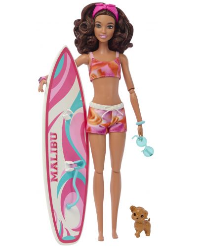 Игрален комплект Barbie - Барби със сърф - 1