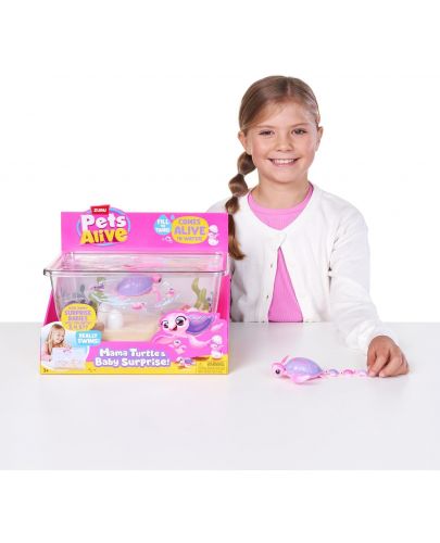 Игрален комплект Zuru Pets Alive - Мама костенурка с бебета