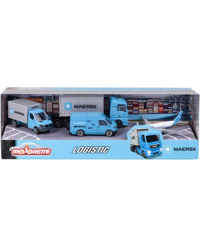 Игрален комплект Majorette - Maersk, 4 превозни средства - 1