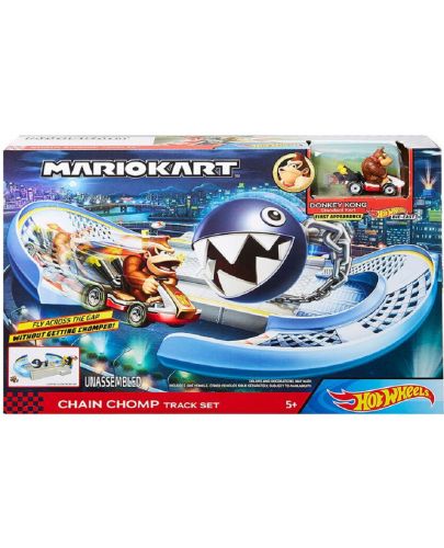 Игрален комплект Mattel Hot Wheels - Супер Марио Chain Chomp Track Set - 1