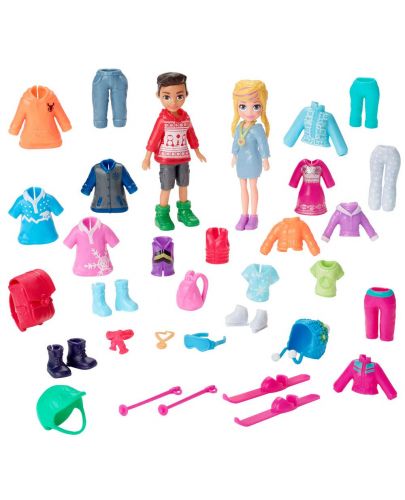 Игрален комплект Mattel - Polly pocket, Snow style fash pack - 2
