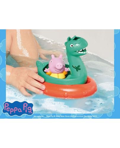 Играчка за баня Tomy Toomies - Peppa Pig, Джордж с лодка динозавър - 5