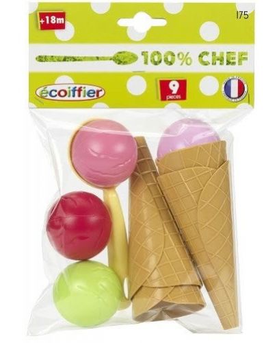 Игрален комплект Ecoiffier 100% Chef - Сладоледи - 2