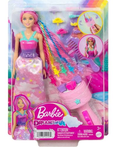 Игрален комплект Barbie Dreamtopia - Кукла за прически с аксесоари - 1