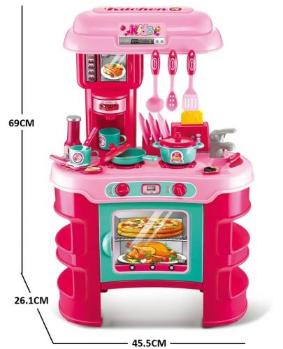 Игрален комплект Buba Kitchen Cook - Детска кухня, розова - 4