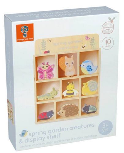 Игрален комплект Orange Tree Toys - Дървени градински животни - 1