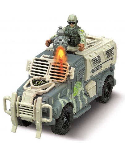 Игрален комплект RS Toys - Бронирана кола с войник, със звуци и светлини - 2