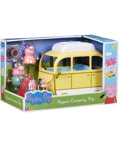 Игрален комплект Peppa Pig - Кемпер с 4 фигури - 1