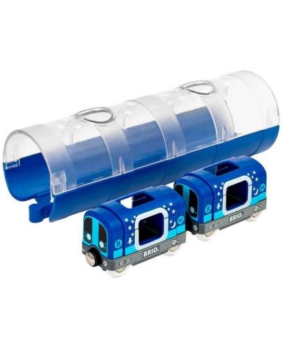 Игрален комплект Brio - Метро влакче и тунел - 1