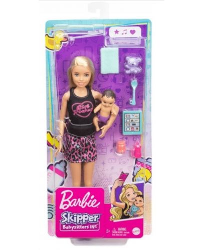 Игрален комплект Barbie Skipper - Барби детегледачка с руса коса - 7