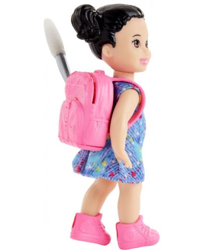 Игрален комплект Barbie - Барби учител по рисуване, брюнетка - 4