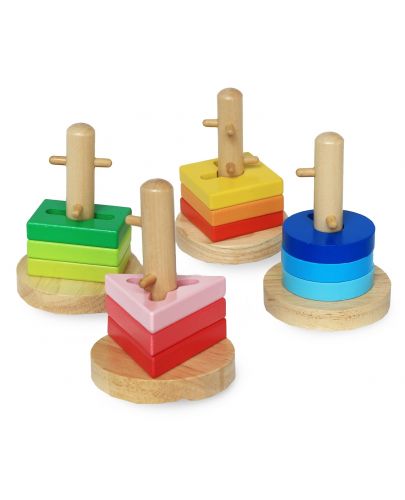  Играчка за нанизване и завъртане на геометрични форми Acool Toy - 3