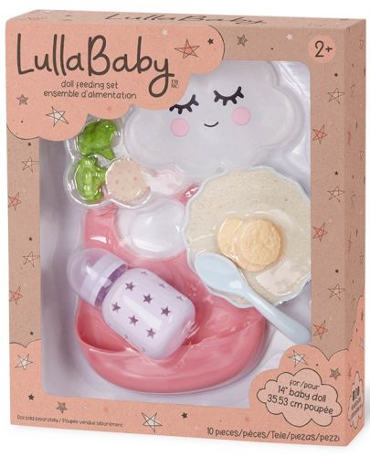 Игрален комплект Battat Lulla Baby - Аксесоари за хранене на кукла, 10 части - 1