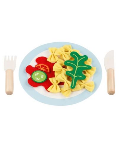 Игрален комплект Goki - Паста с чиния и прибори за хранене - 1