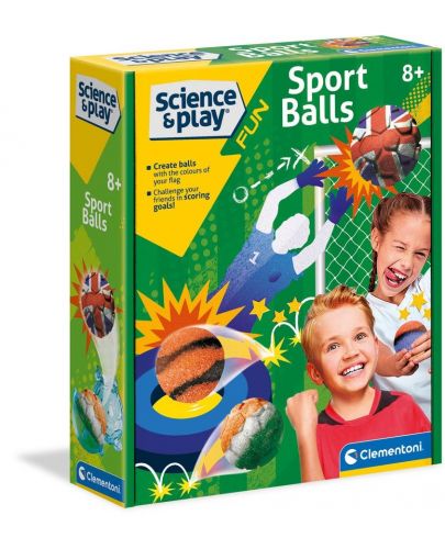 Игрален комплект Clementoni Science - Направи си сам спортни топки - 1