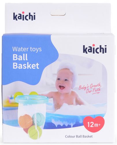 Играчка за баня Kaichi - Кош с топки - 2