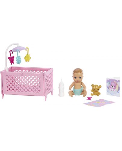 Игрален комплект Barbie Skipper - Барби детегледачка с лилави кичури - 3