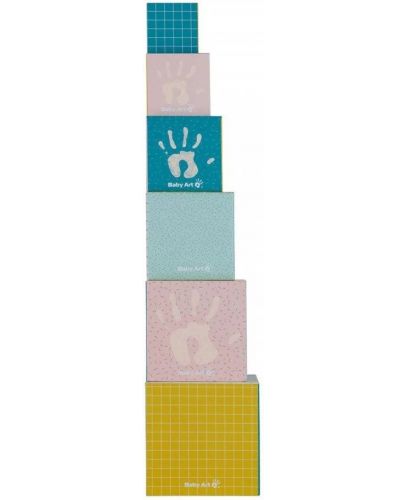 Игрален комплект Baby Art - Кубчета с отпечатъци с боички - 3