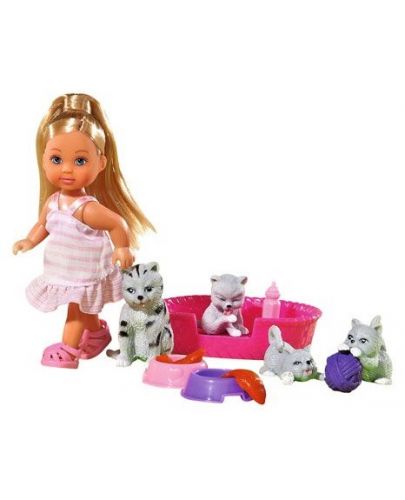 Игрален комплект Simba Toys Evi Love - Еви приятел на животните, с котенца - 1