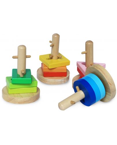  Играчка за нанизване и завъртане на геометрични форми Acool Toy - 2