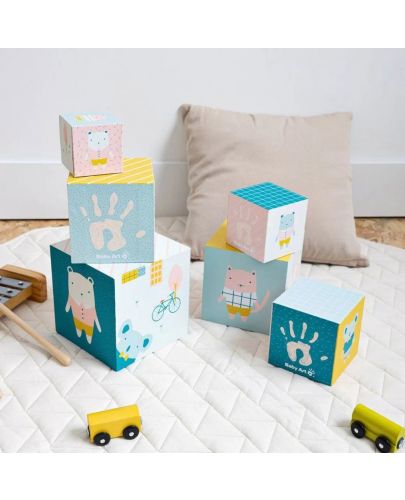 Игрален комплект Baby Art - Кубчета с отпечатъци с боички - 7