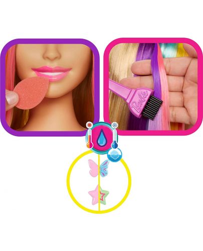 Игрален комплект Barbie Color Reveal - Манекен за прически, с аксесоари - 6