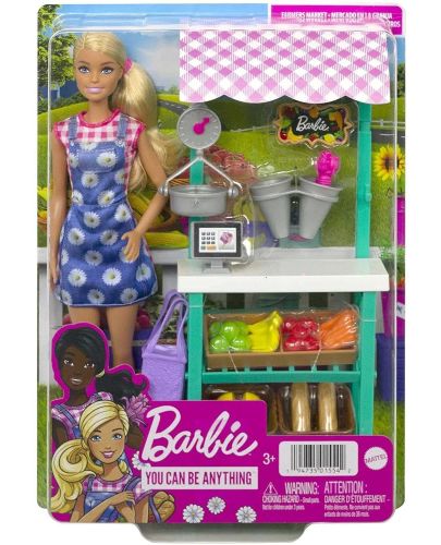 Игрален комплект Barbie - Барби с фермерск маркет - 5