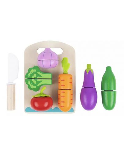 Игрален комплект Tooky Toy - Зеленчуци за рязане - 2