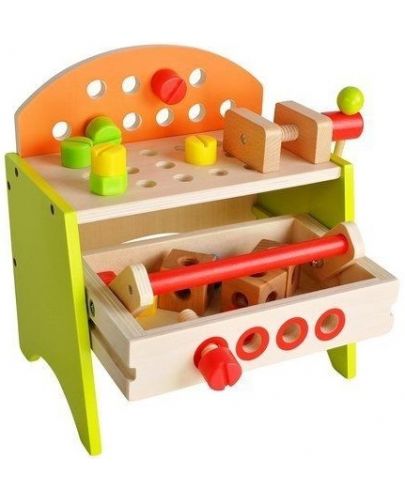 Игрален комплект Kruzzel - Детска работилница със строителни инструменти - 1